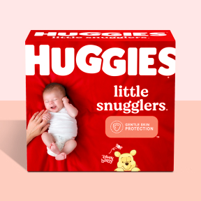 A box of Huggies Little Snugglers Diapers